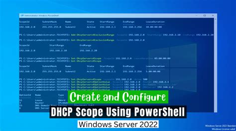 dhcp scope powershell